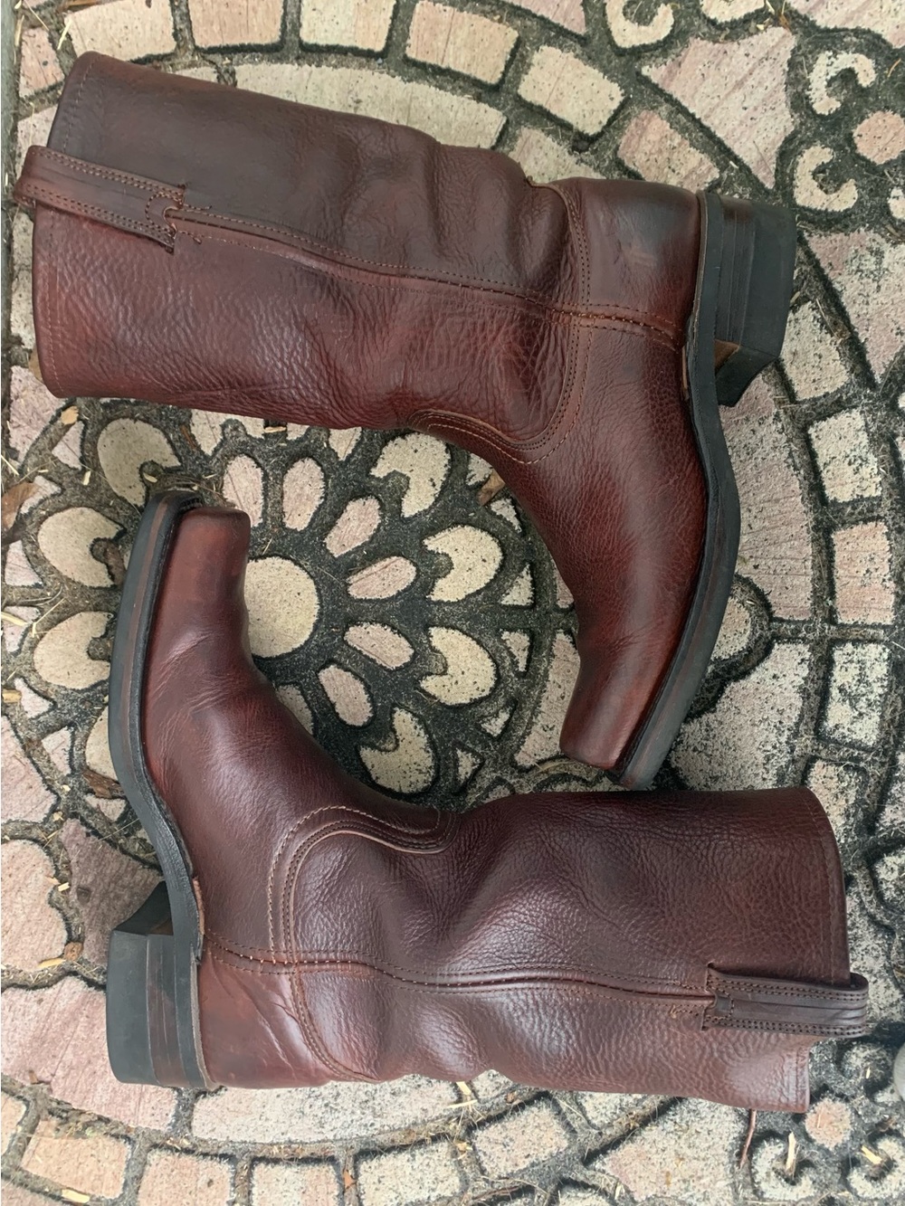Frye 700 Leather Square Toe Moto Boots Women’s 8 1/2 M